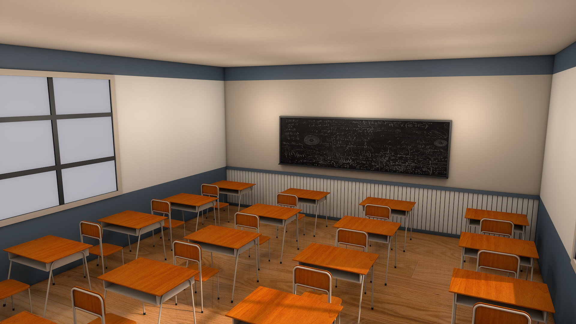 Class Room 3D model_4