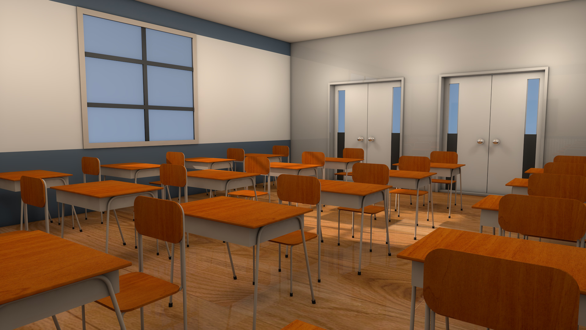 Class Room 3D model_8