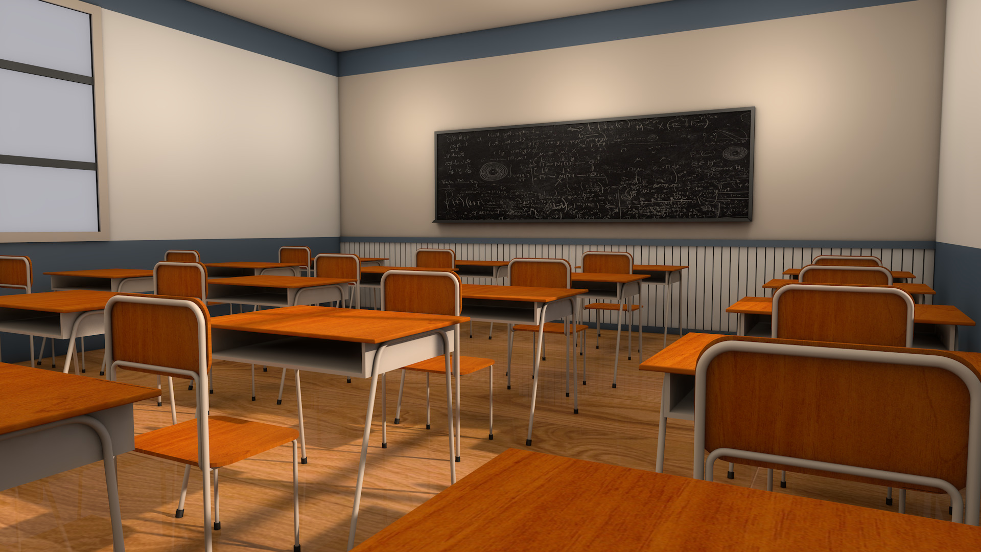 Class Room 3D model_5