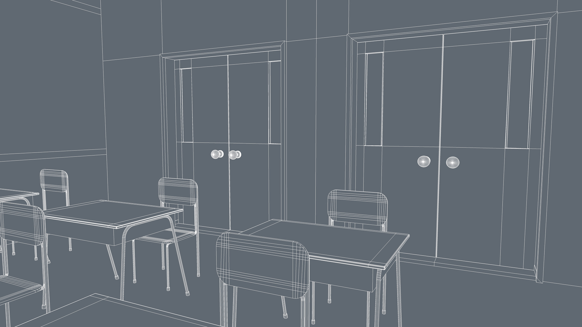 Class Room 3D model_18