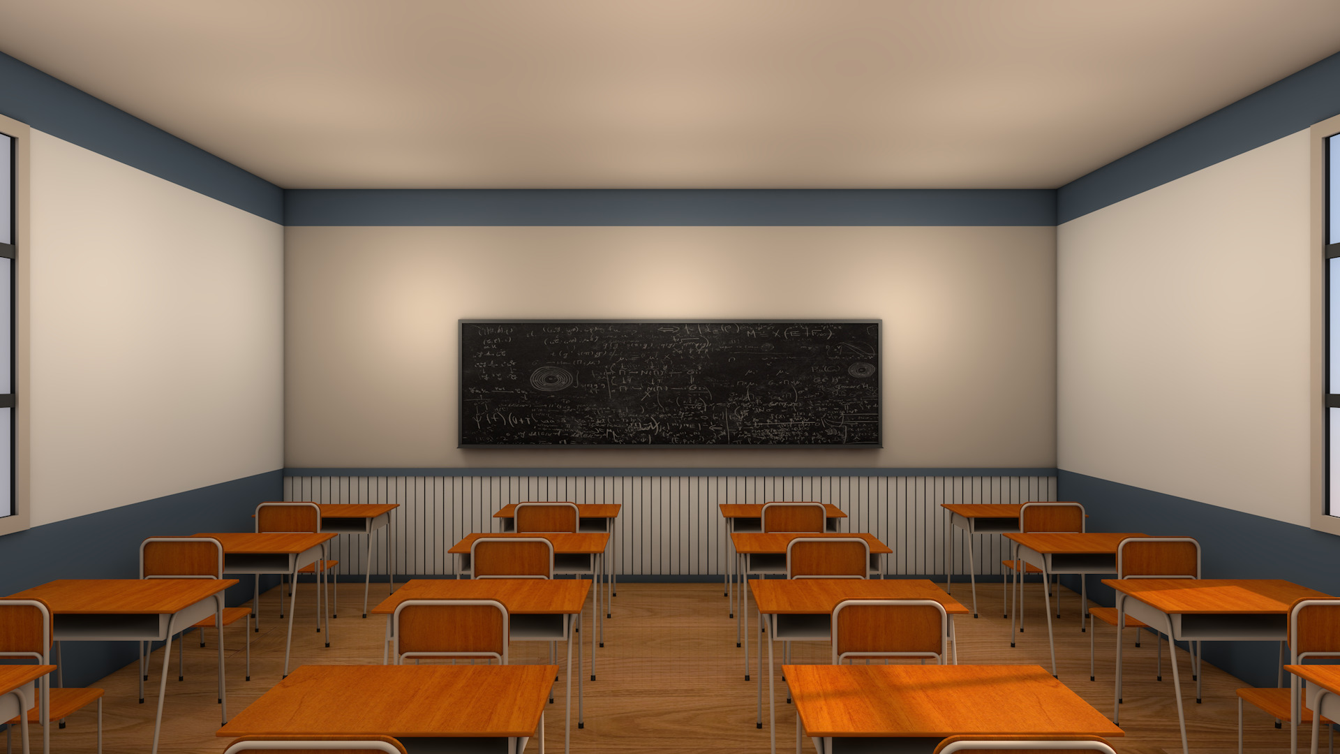 Class Room 3D model_2