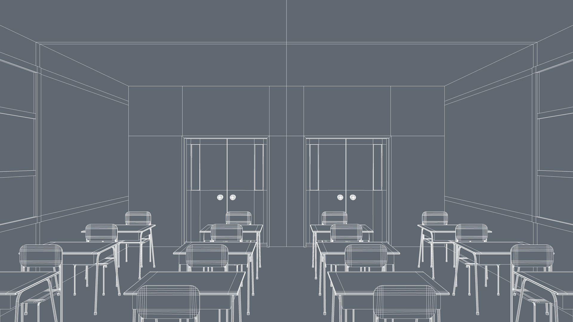 Class Room 3D model_12