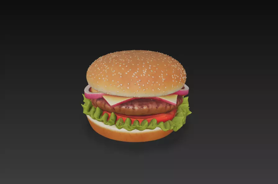 Hamburger 3D print model_0