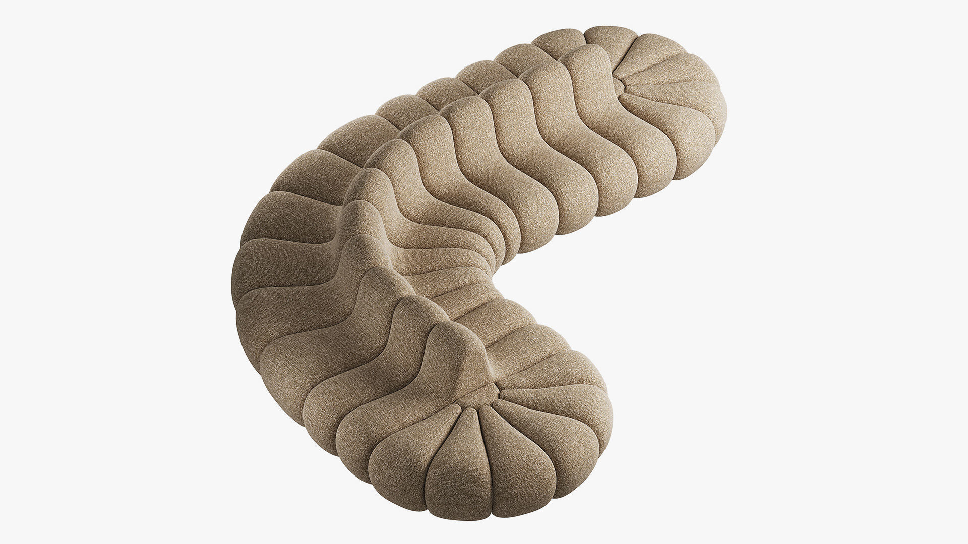 Jagger Lounge Modular Sofa Beige and Chai 3D model_3