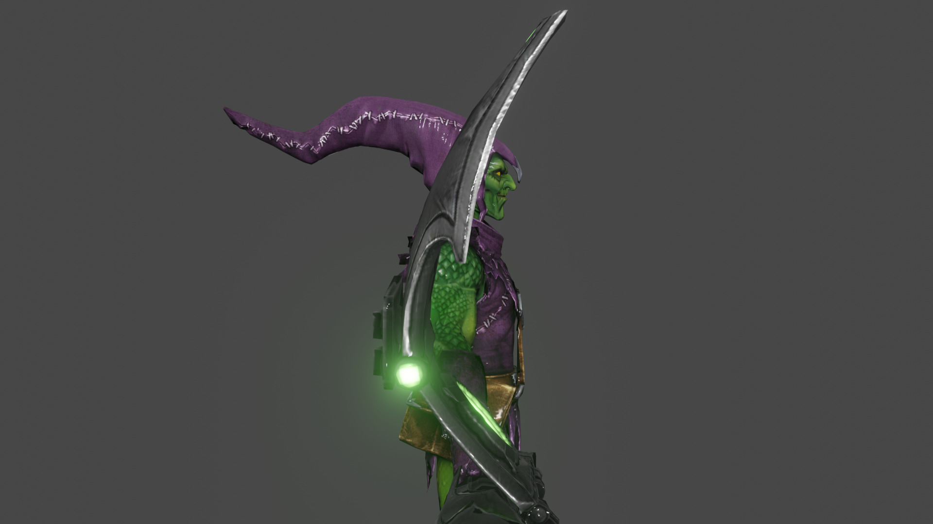 Green Goblin Low-poly 3D model_3