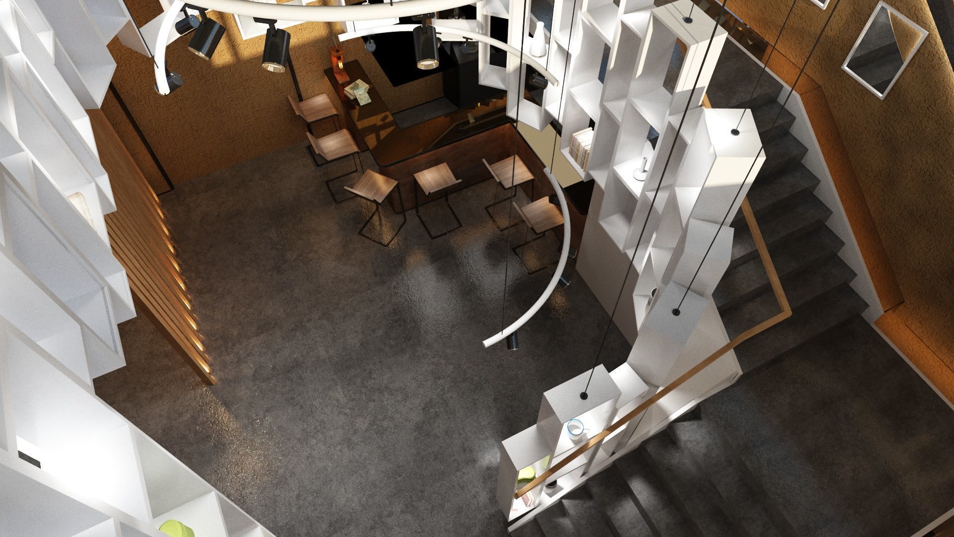 Artcaffe or Artgallery with Coffeplace 3D model_5