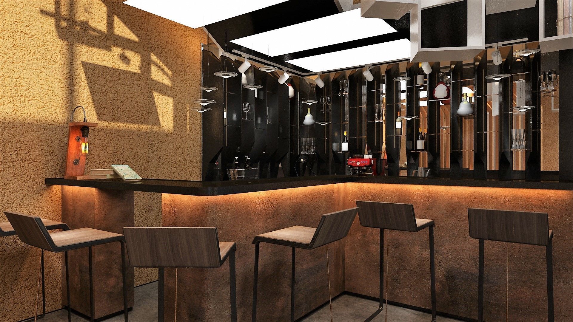 Artcaffe or Artgallery with Coffeplace 3D model_12