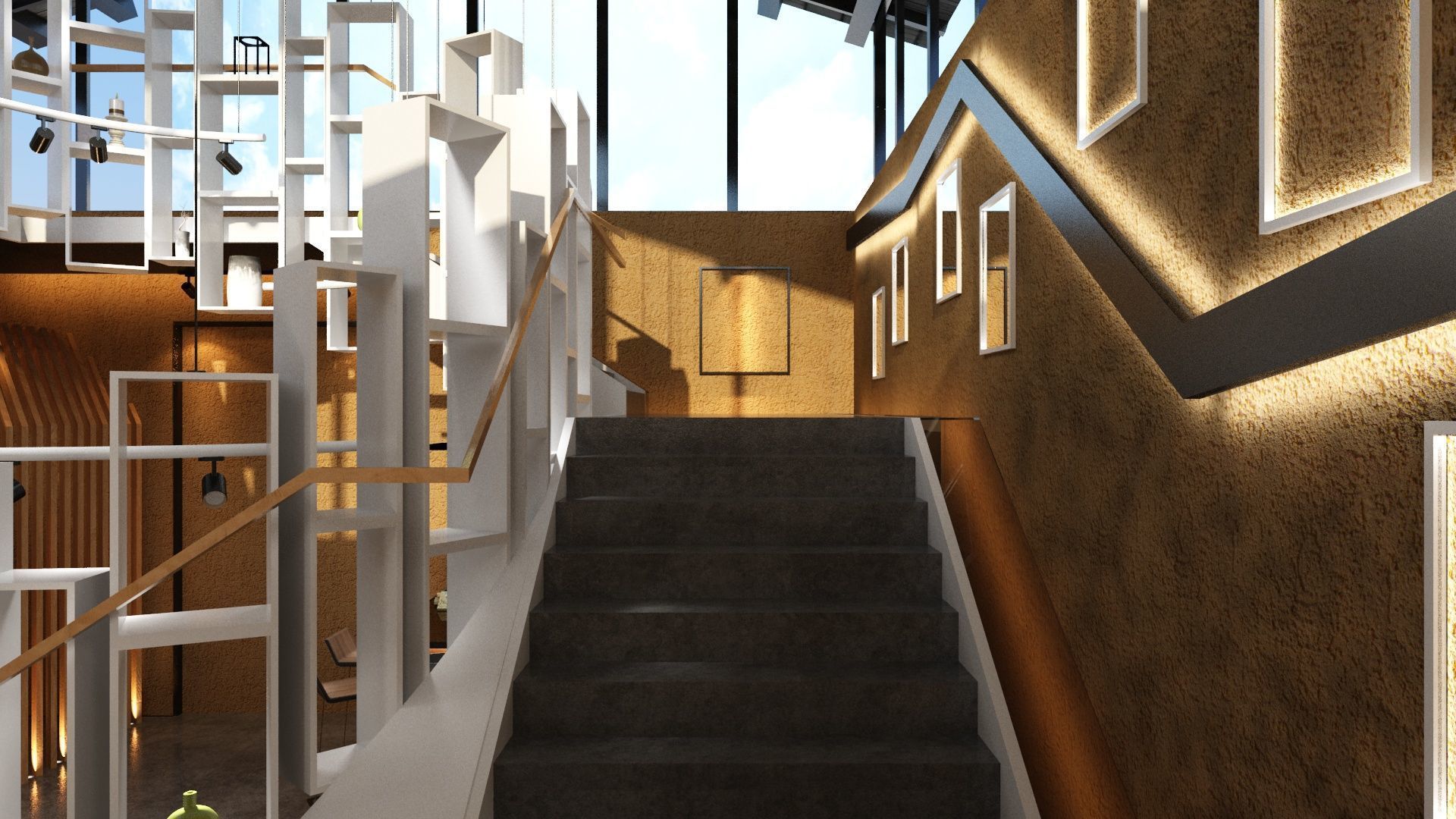 Artcaffe or Artgallery with Coffeplace 3D model_14