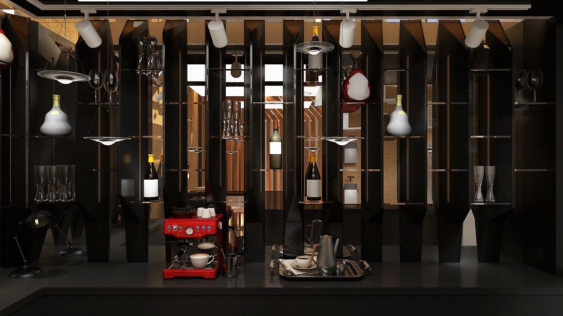 Artcaffe or Artgallery with Coffeplace 3D model_15