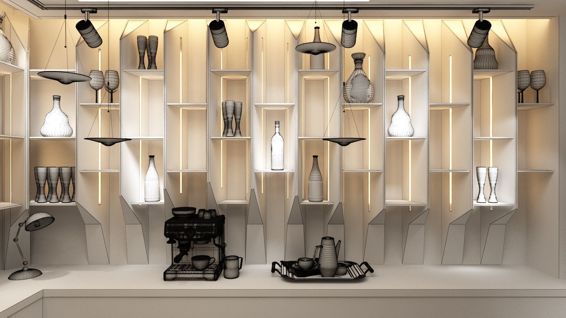 Artcaffe or Artgallery with Coffeplace 3D model_16