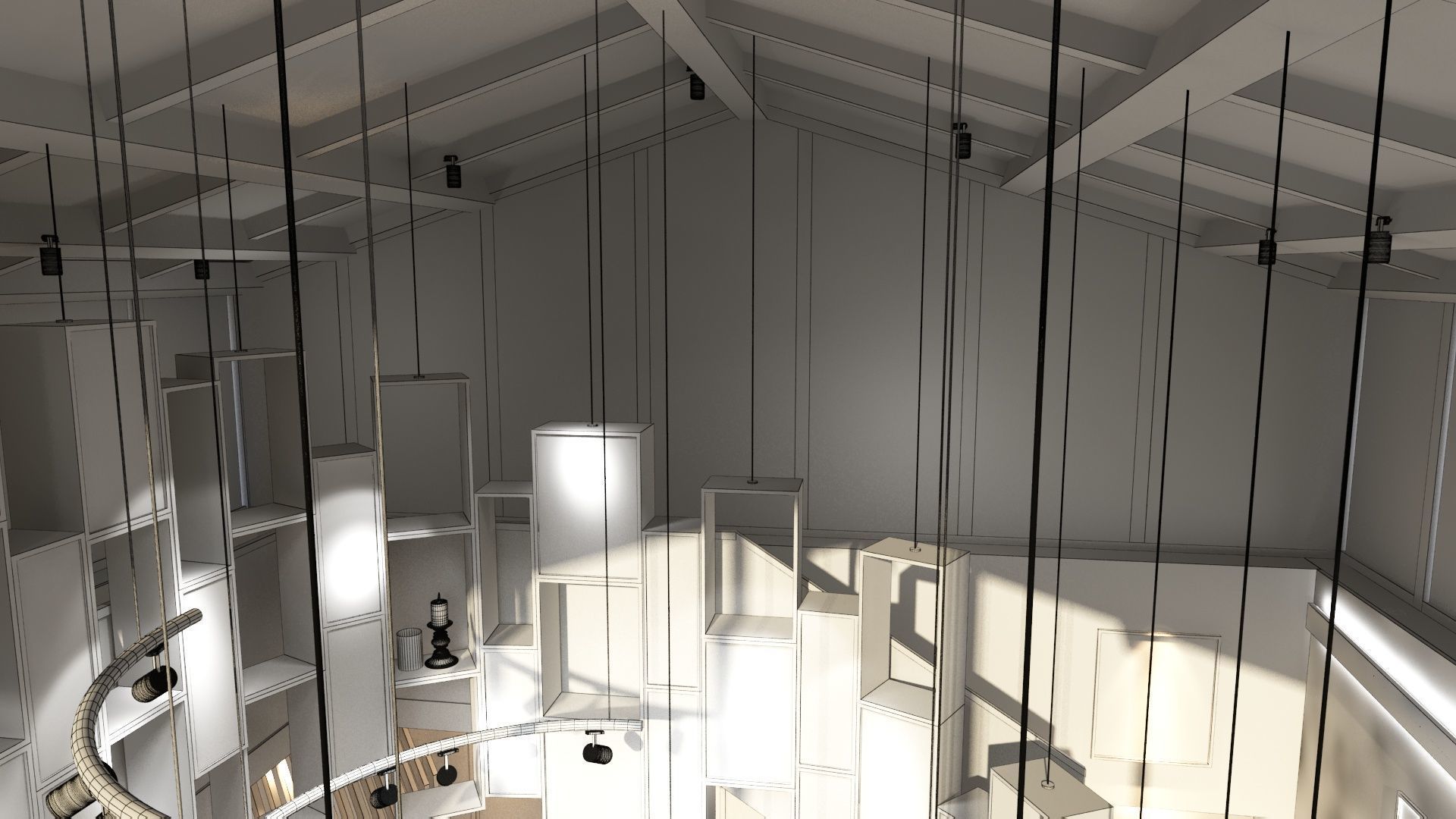 Artcaffe or Artgallery with Coffeplace 3D model_7