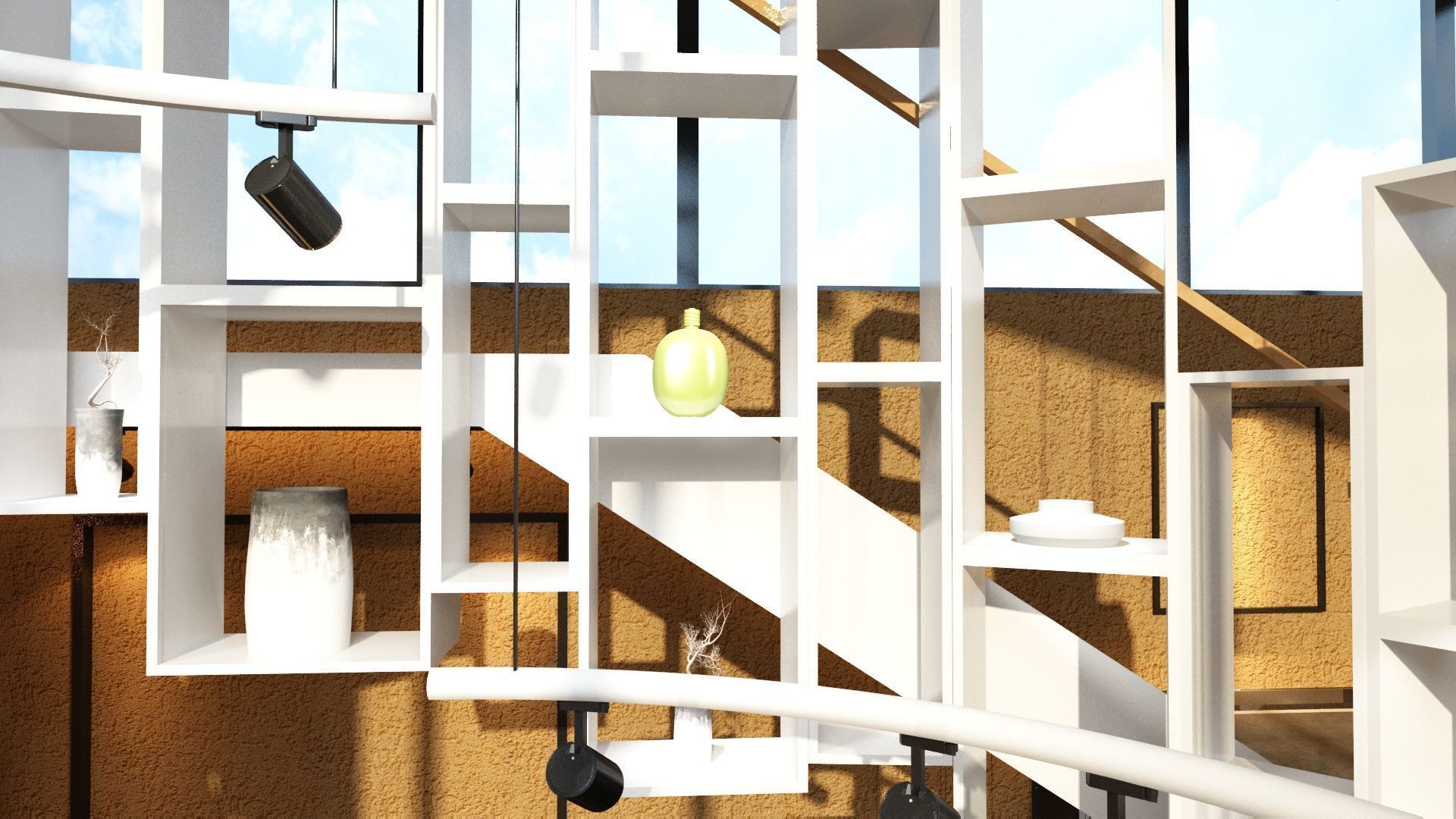 Artcaffe or Artgallery with Coffeplace 3D model_8