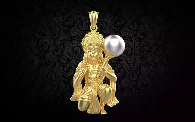 SA-MUR-001 BAJRANGBALI PENDENT 3D print model