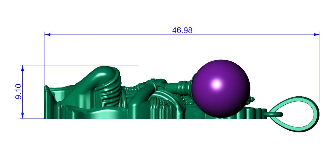 SA-MUR-001 BAJRANGBALI PENDENT 3D print model_4