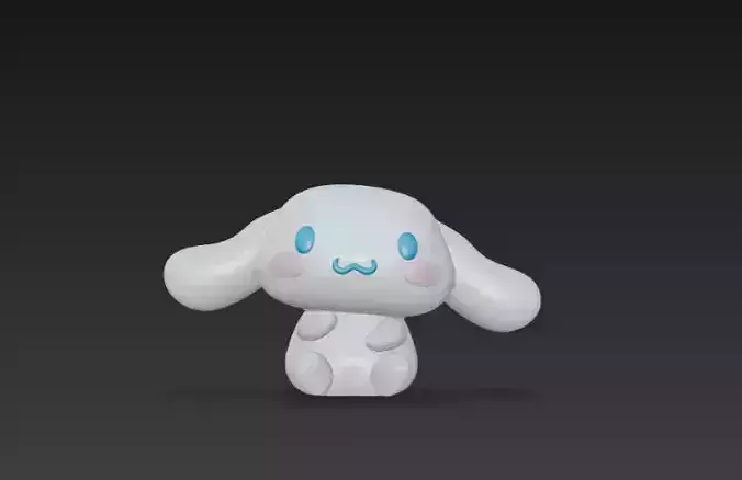 Cinnamoroll keychain 3D print model Cinnamoroll keychain 3D print model