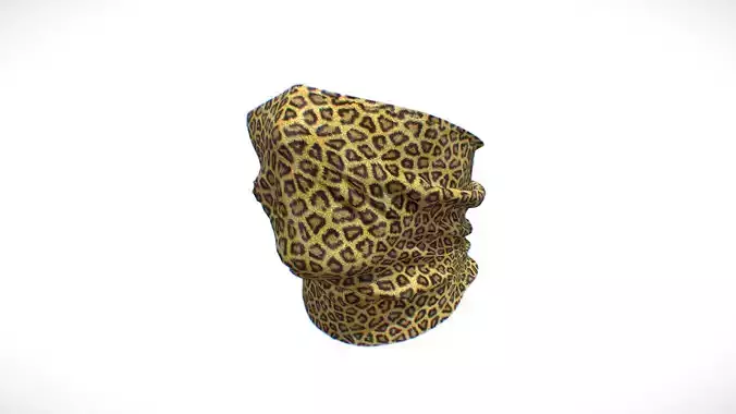 Neck Gaiter - Animal print Low-poly 3D model