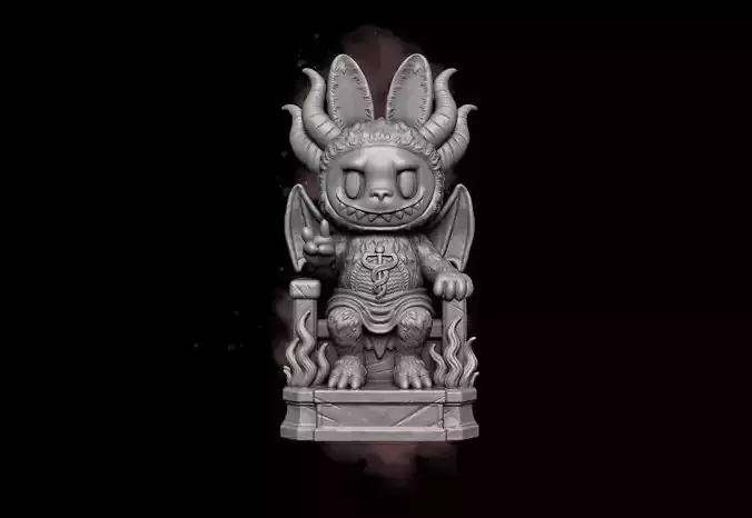 Labubu Baphomet Stylized