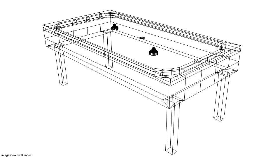 Arcade Game - Ice Hockey Table 3D model_3