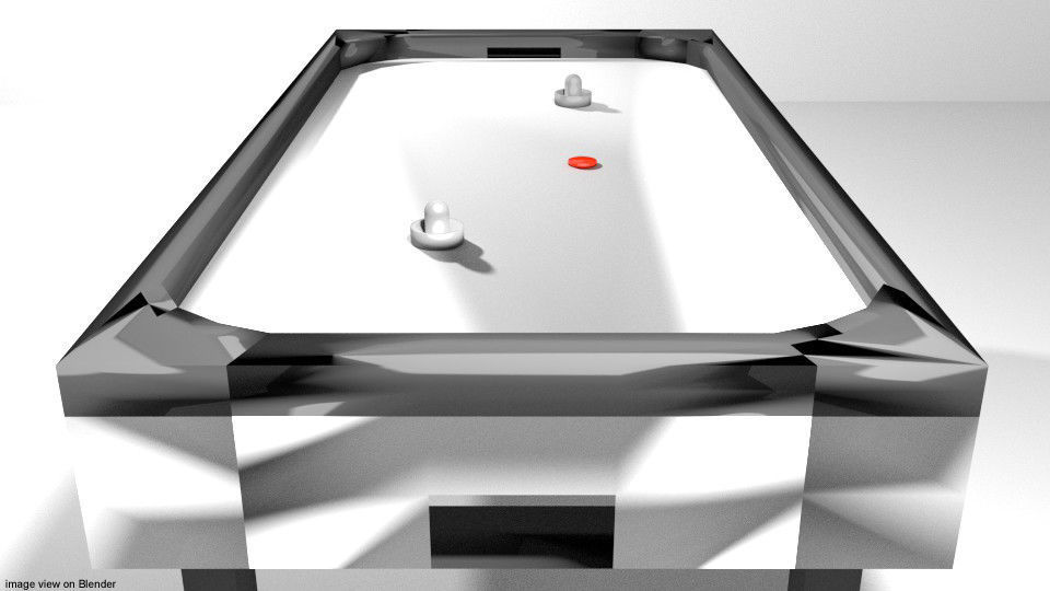 Arcade Game - Ice Hockey Table 3D model_1