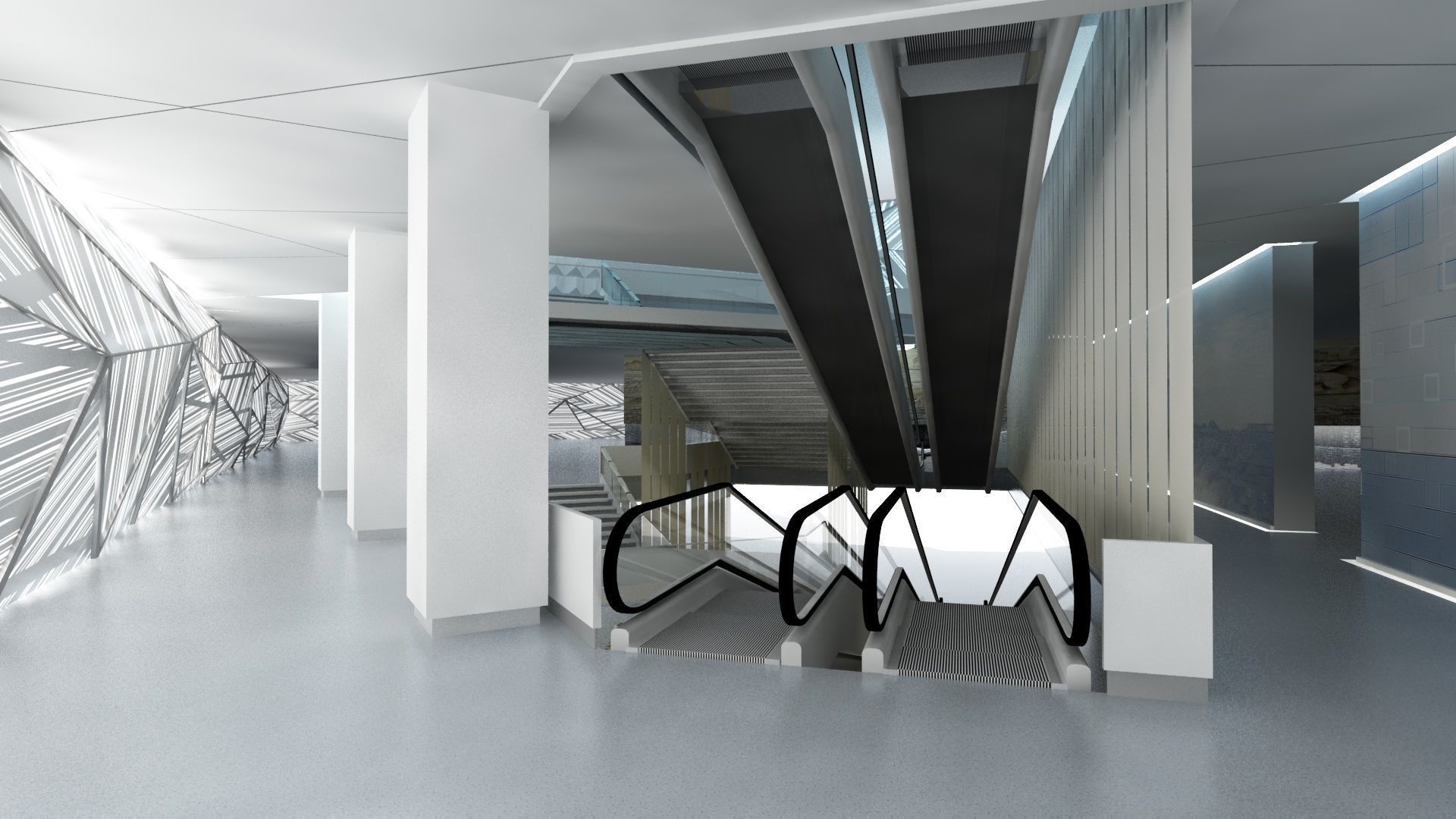 Exhabition Center and Showrooms for City Cycling 3D model_19