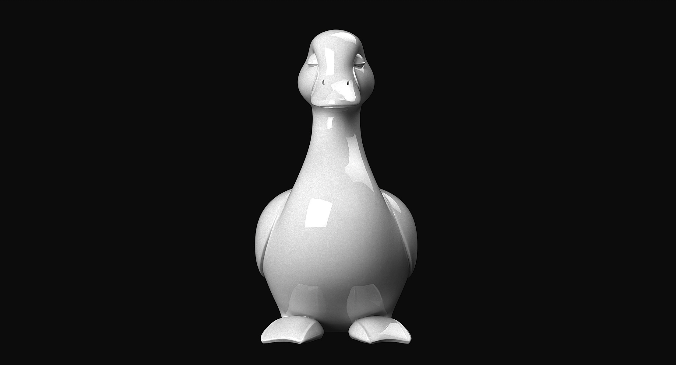 Duck Statue 3D print model_8