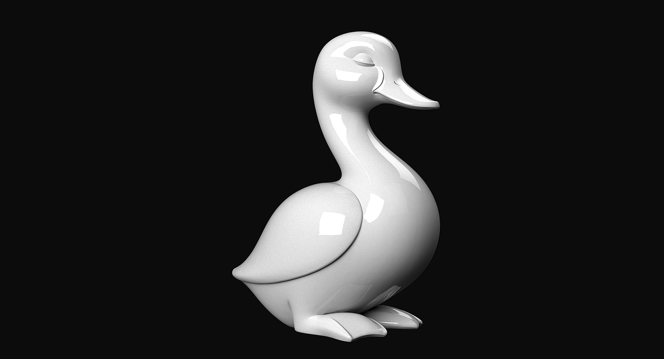 Duck Statue 3D print model_7