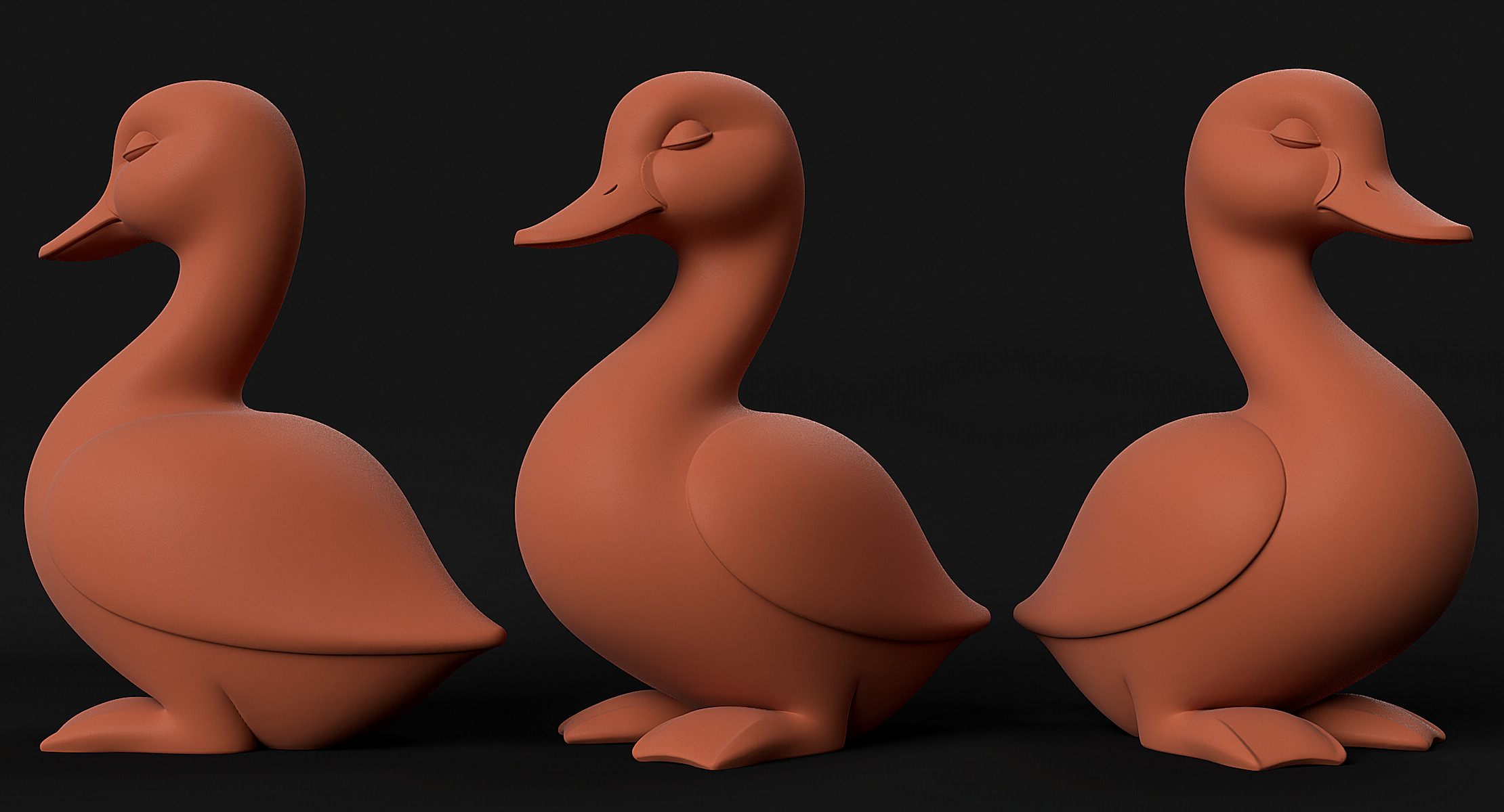 Duck Statue 3D print model_11