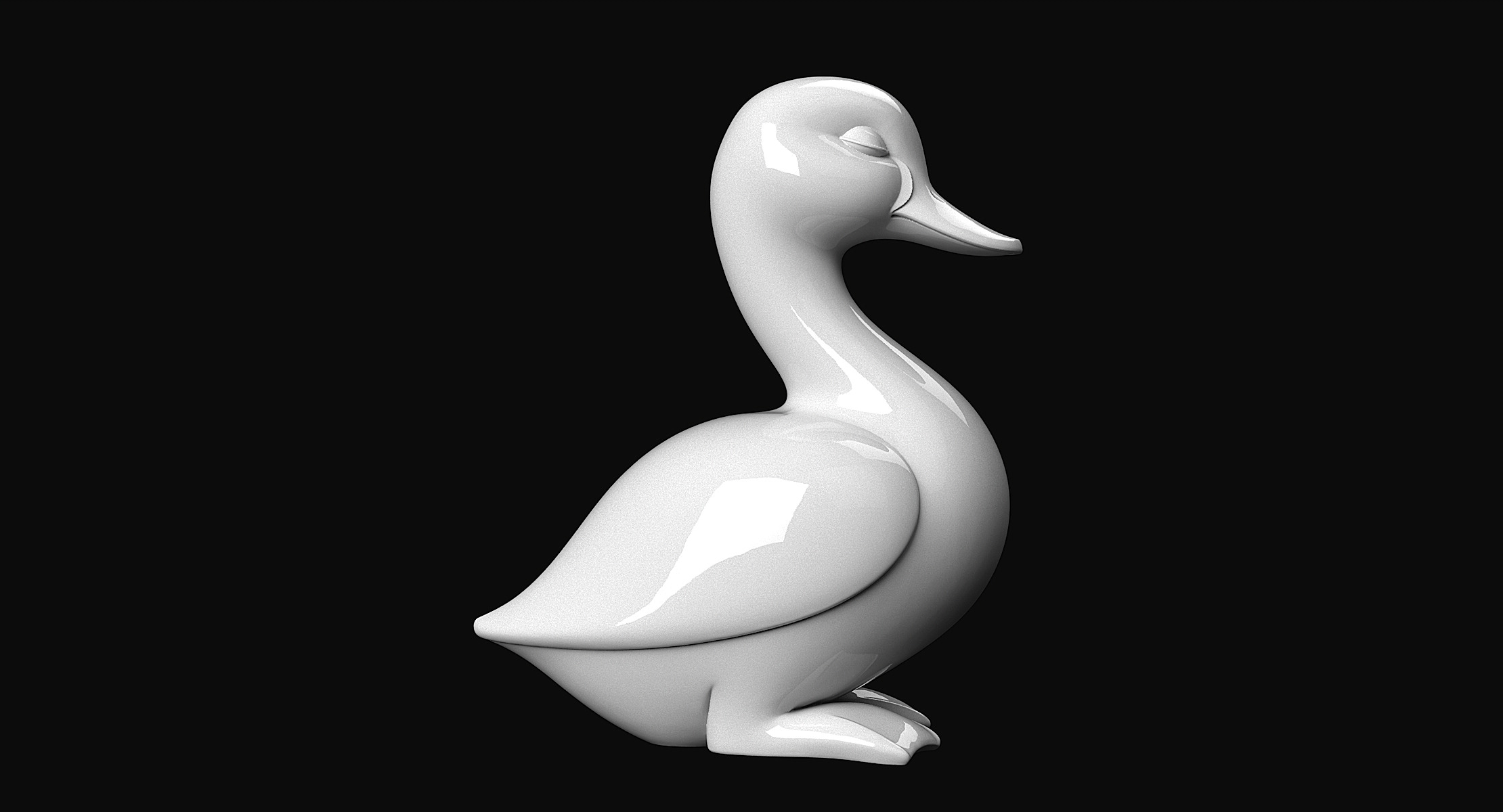 Duck Statue 3D print model_6