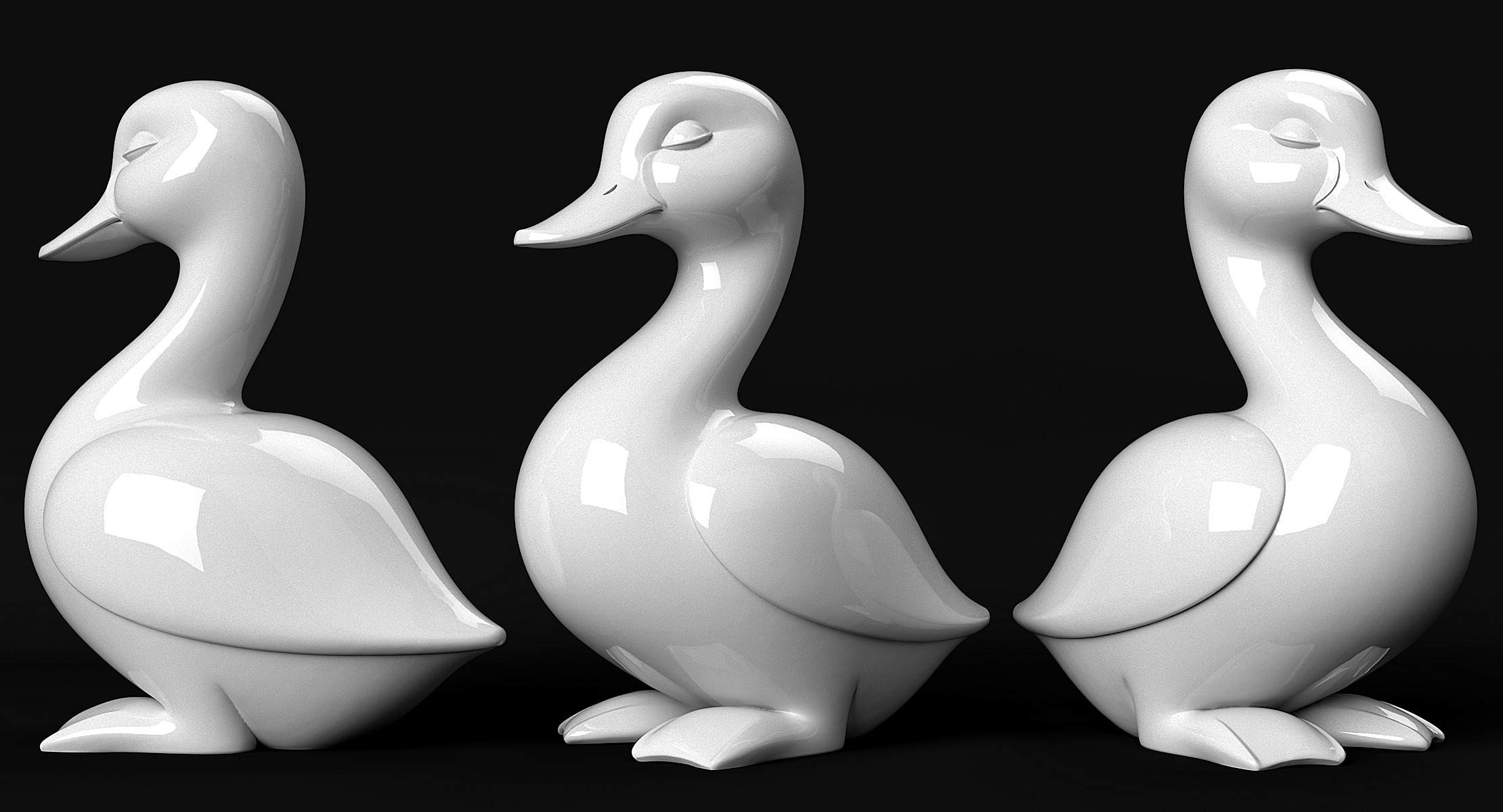 Duck Statue 3D print model_9