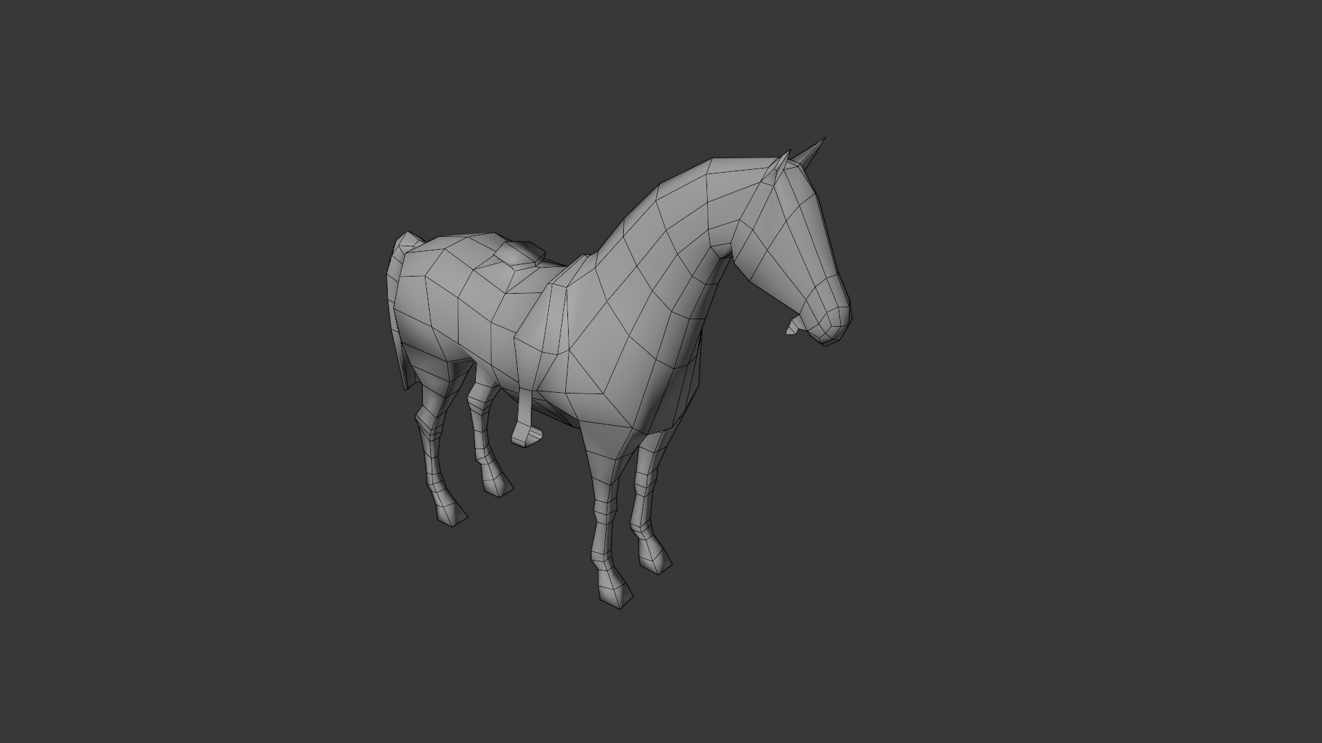 Low Poly Horse Game Ready 3D Model Color Variants PBR Textures Low-poly 3D model_14