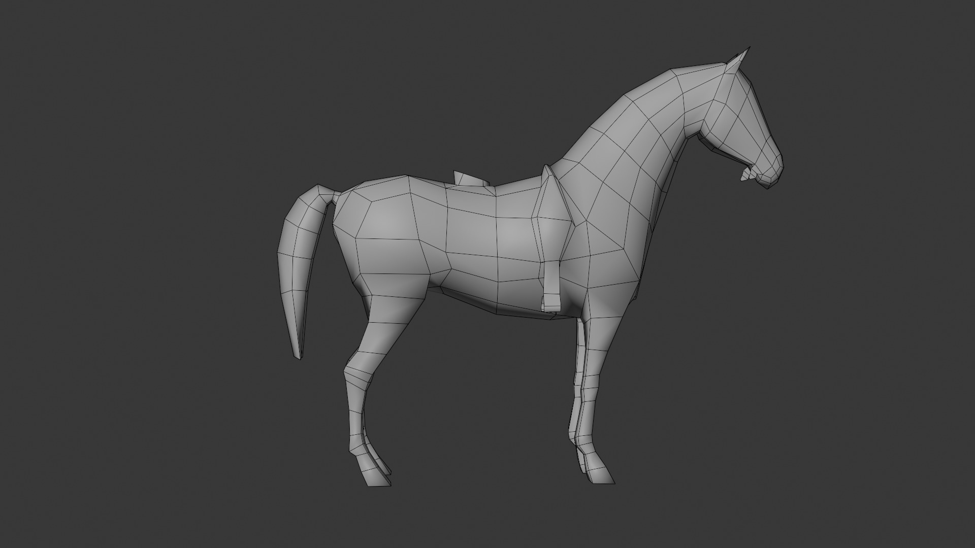 Low Poly Horse Game Ready 3D Model Color Variants PBR Textures Low-poly 3D model_15