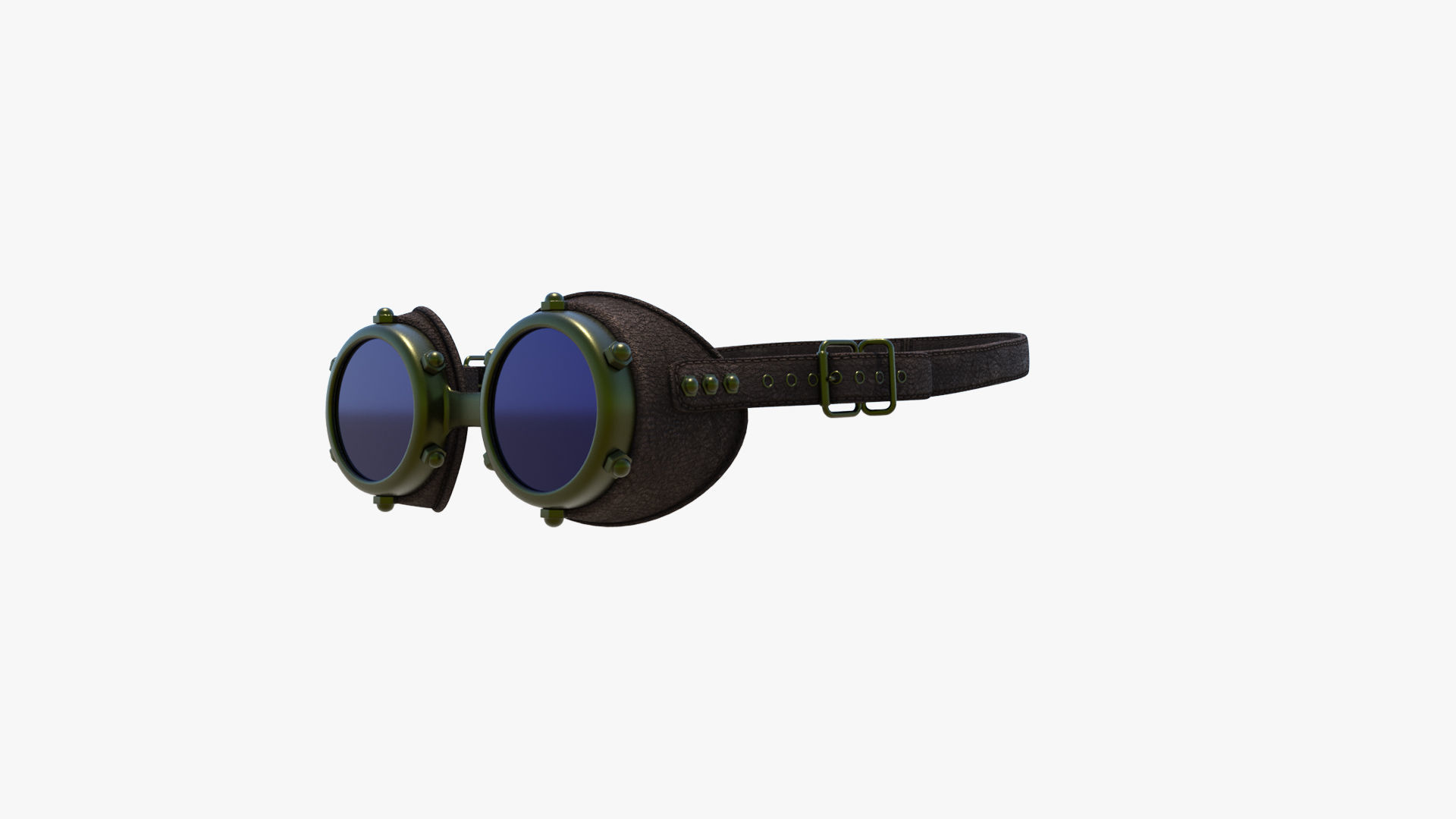 Goggles 01 Low-poly 3D model_2