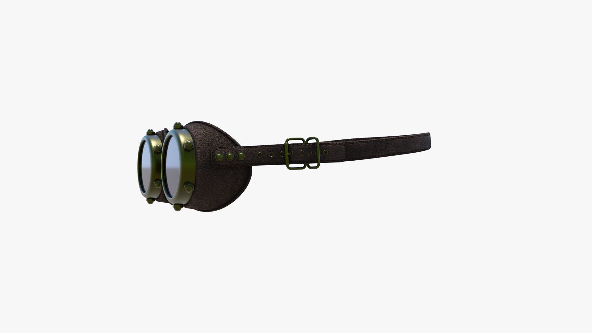 Goggles 01 Low-poly 3D model_3