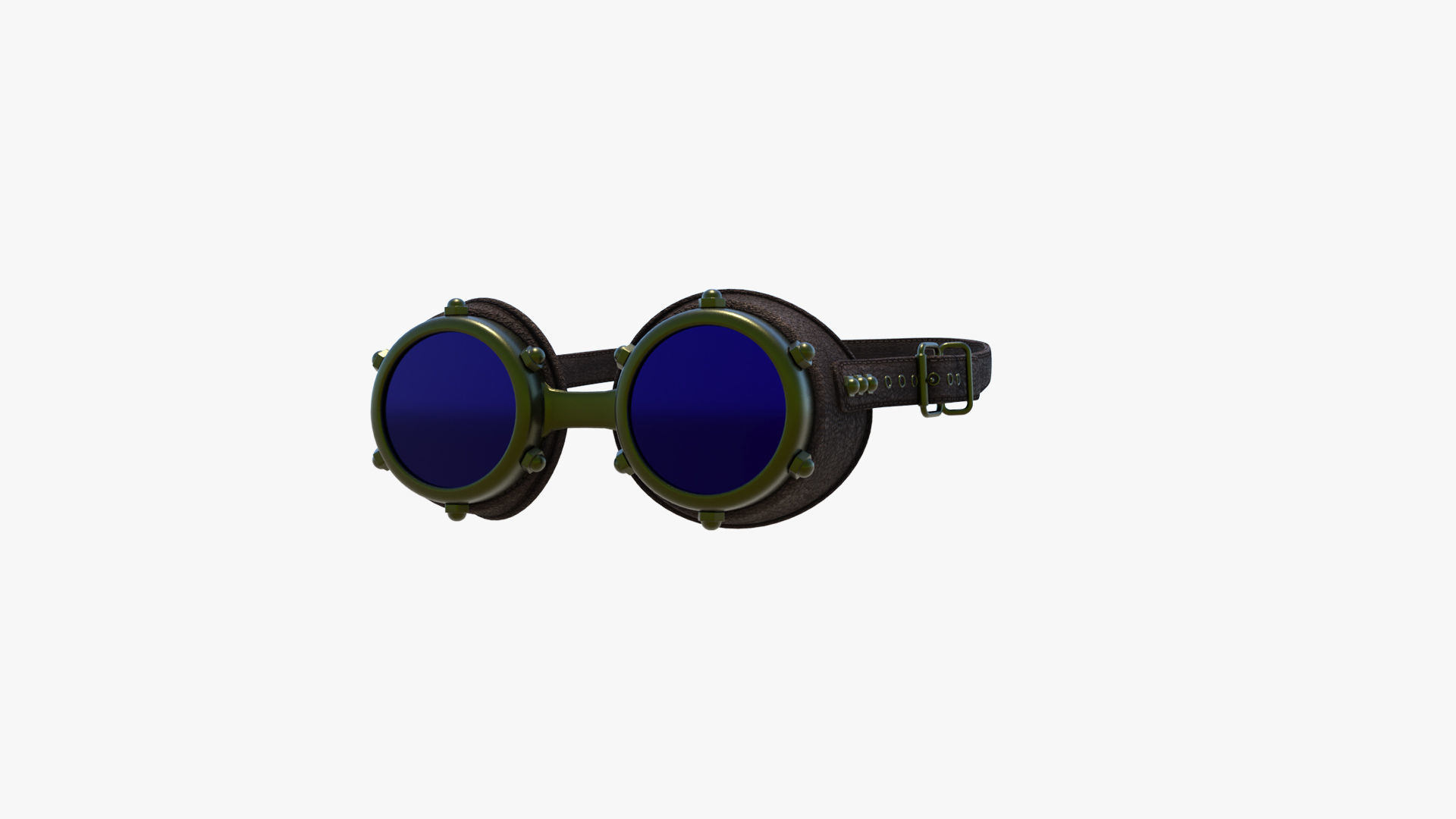 Goggles 01 Low-poly 3D model_1