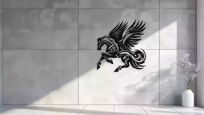 Majestic Flying Horse Pegasus Wall Decor Art