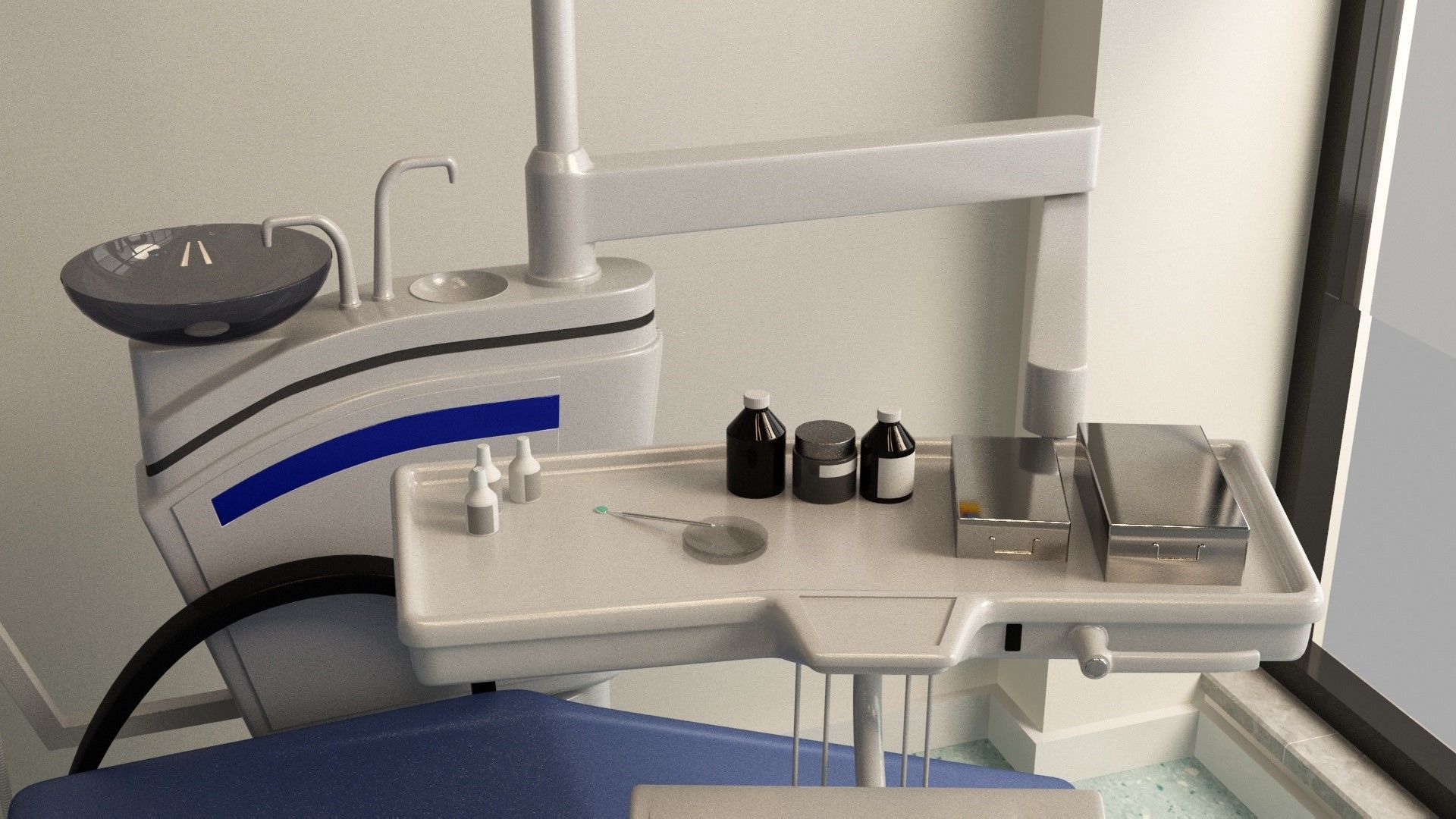 Dental Opearting Room and Lobby 3D model_2
