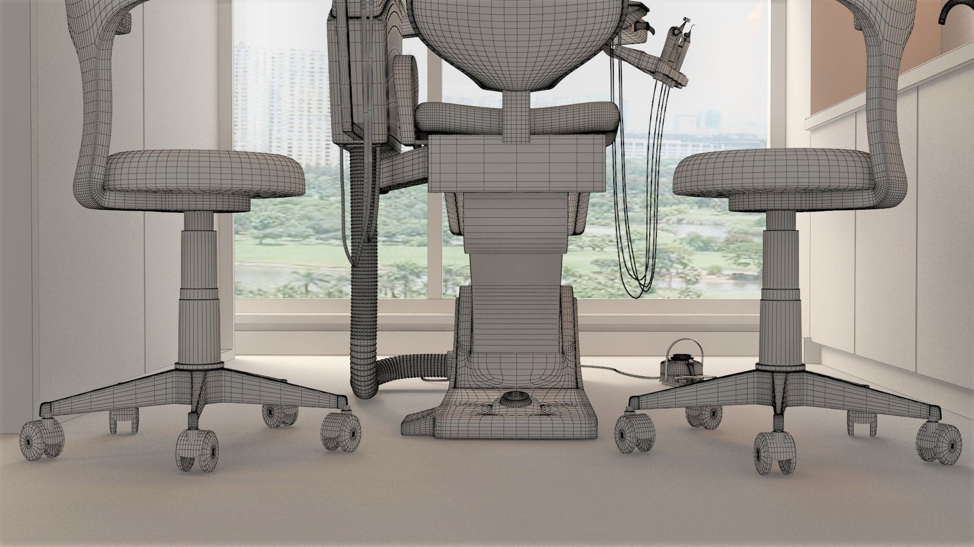 Dental Opearting Room and Lobby 3D model_5