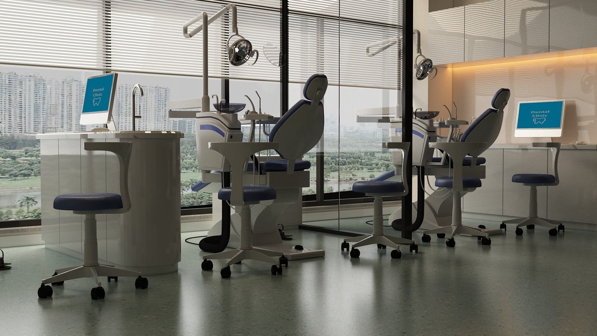 Dental Opearting Room and Lobby 3D model_1