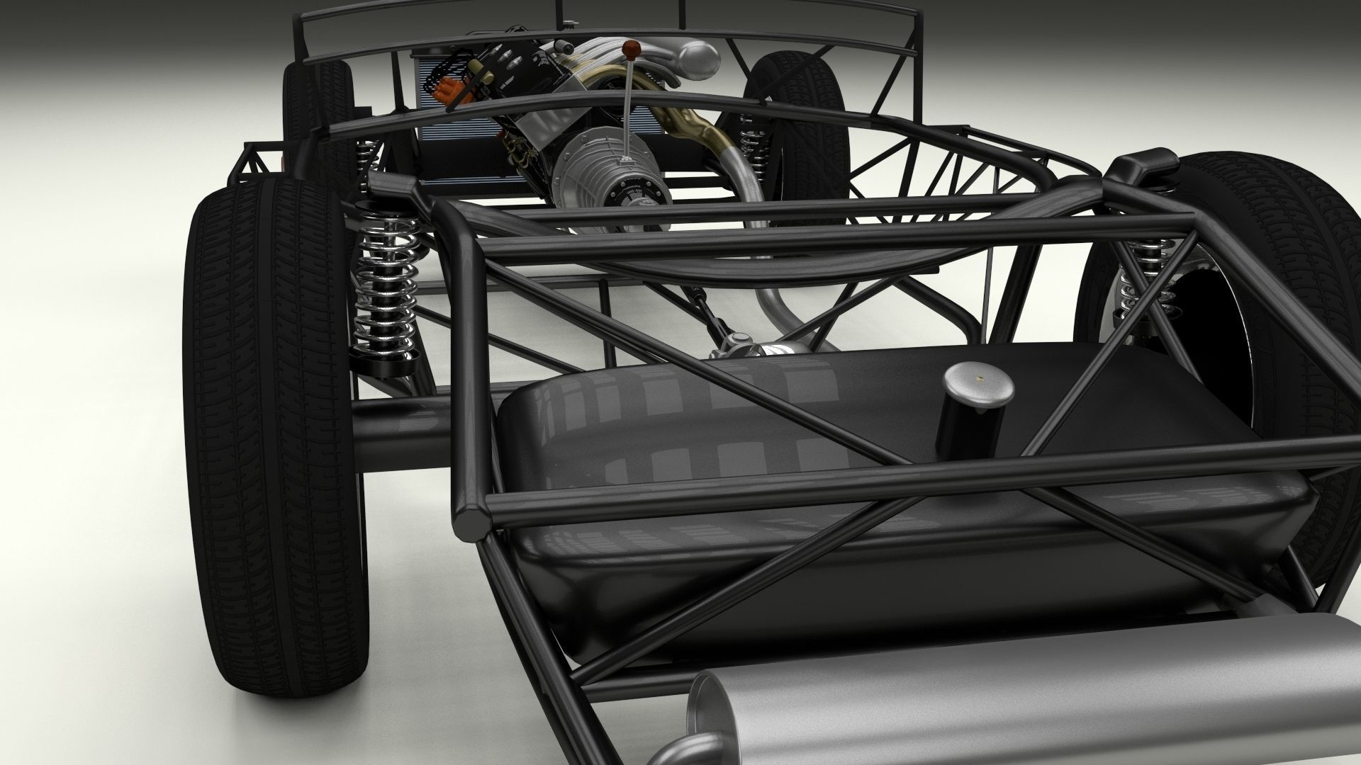 Fully Modelled Rigged Mercedes 300SL Gullwing rev 3D model_17