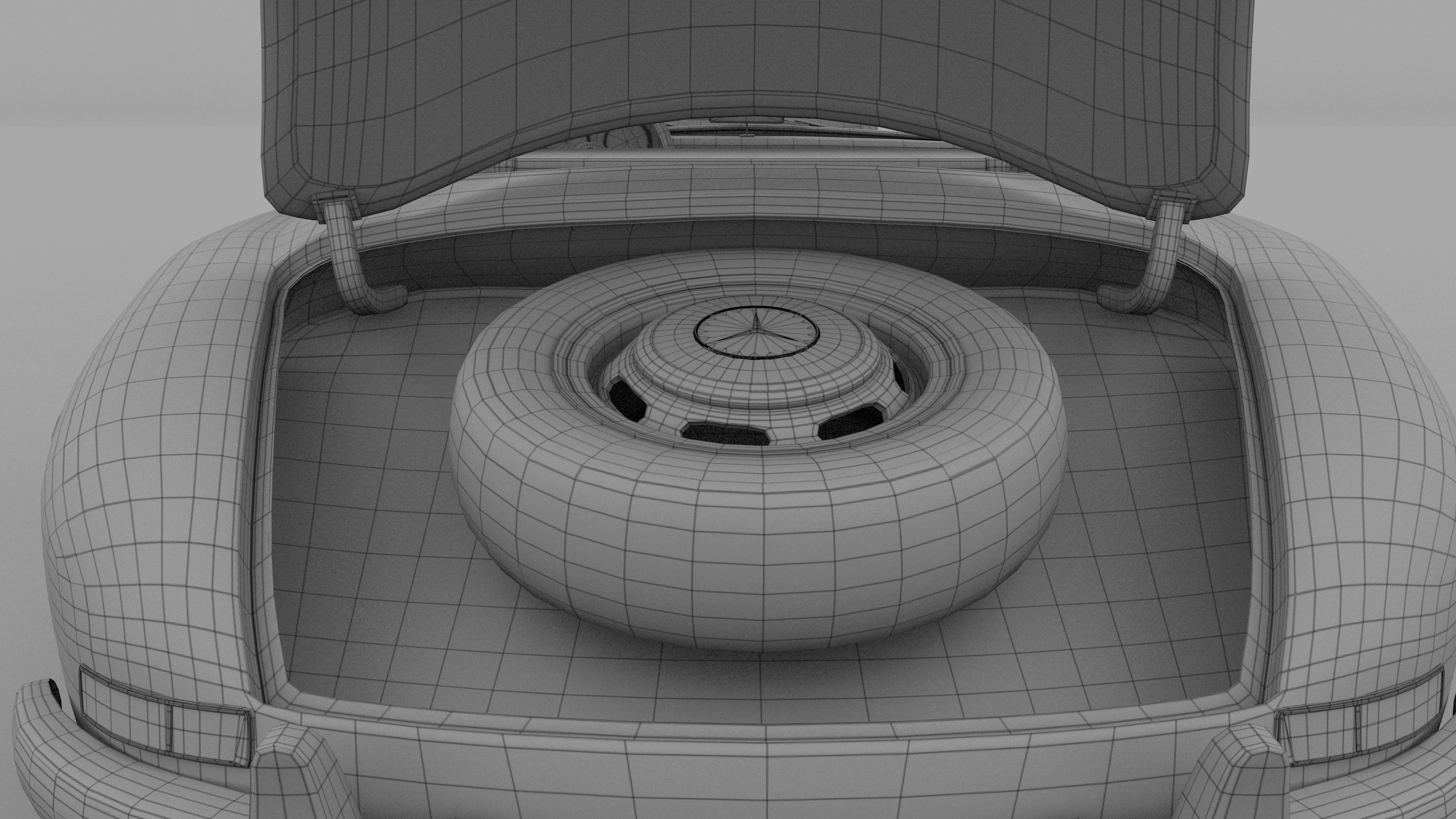 Fully Modelled Rigged Mercedes 300SL Gullwing rev 3D model_42