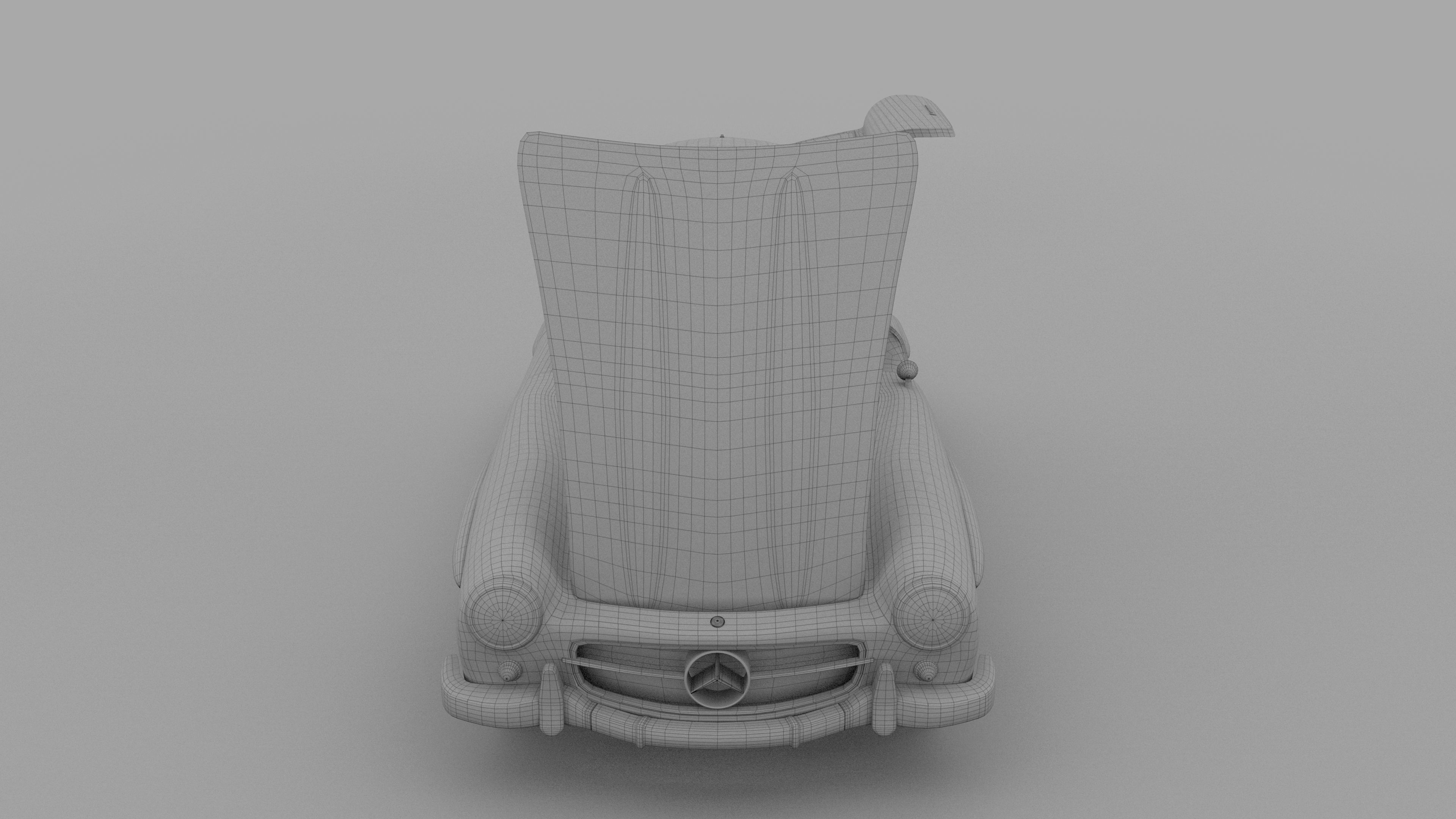 Fully Modelled Rigged Mercedes 300SL Gullwing rev 3D model_15