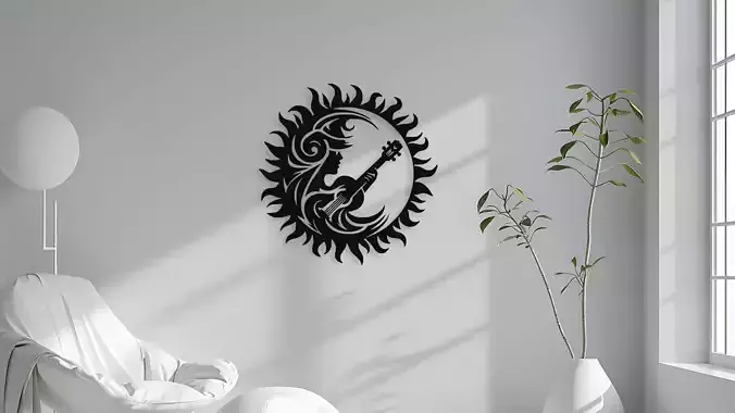 Sun Musician Wall Decor Art