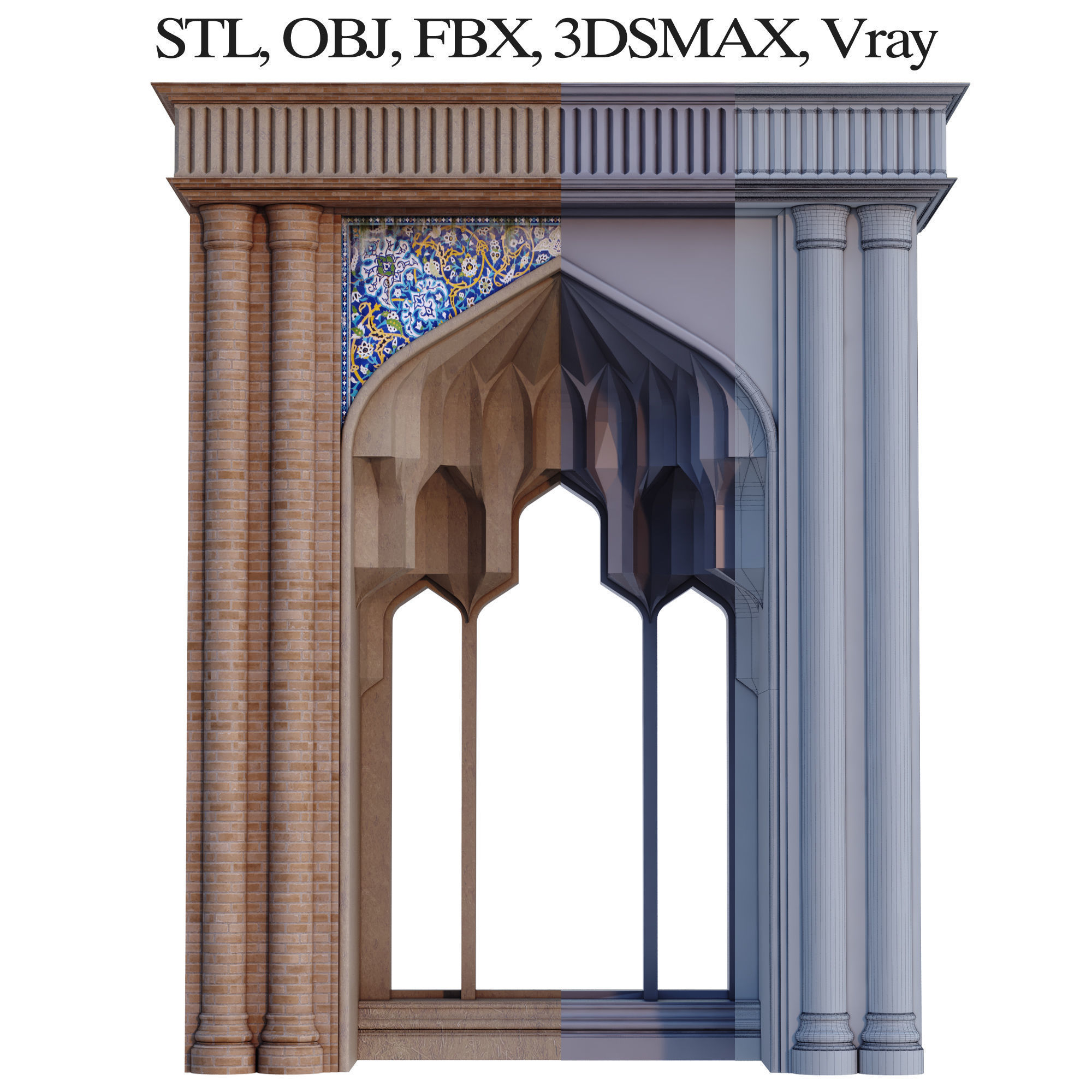 Islamic Muqarnas Arch 3D Printable Model 3D print model_1