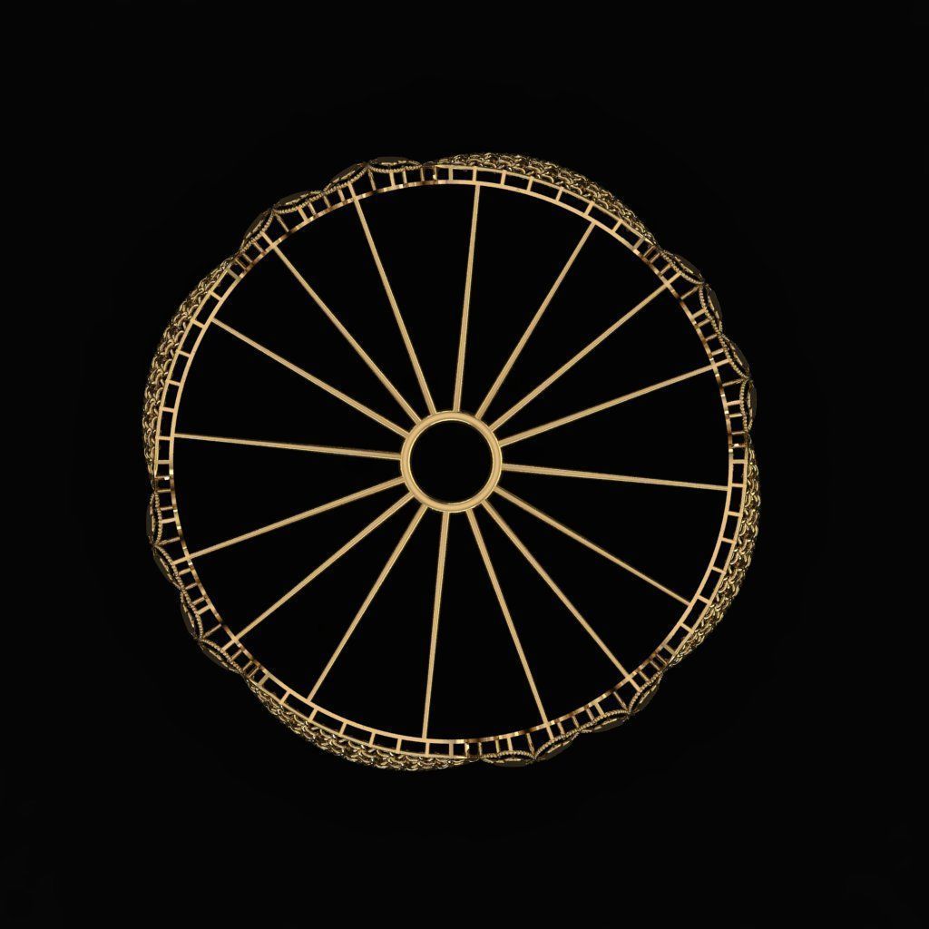 Beautiful Arabic Bangle - In 4 sizes 3D print model_3