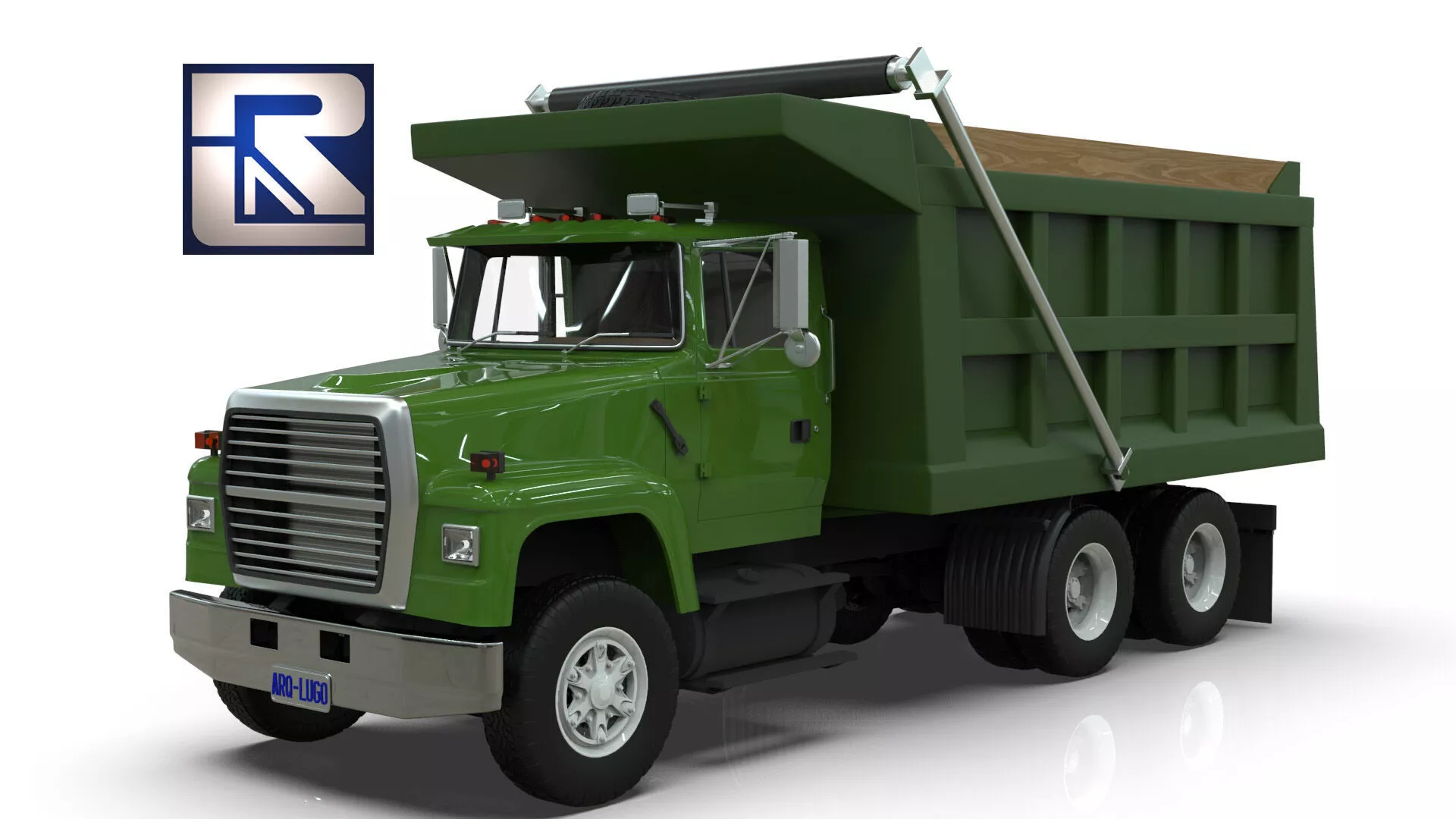 L9000 Tandem Dump Truck 3D model