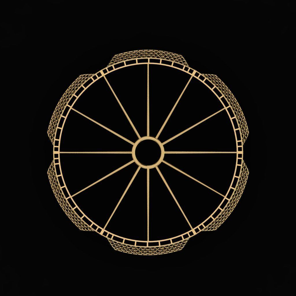 Beautiful Arabic Bangle - In 4 sizes 3D print model_3