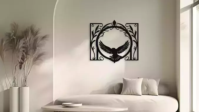 Eagle Wall Decor  Vector Art for Laser Cut and 3D Print