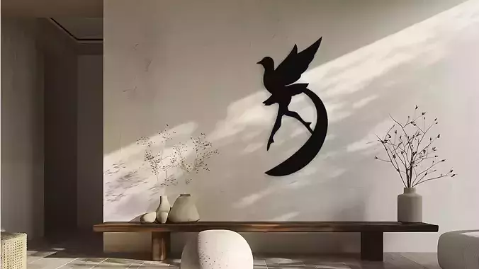 Bird in Flight Wall Decor Silhouette