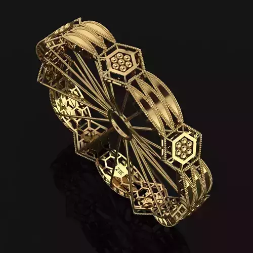 Beautiful Arabic Bangle - In 4 sizes