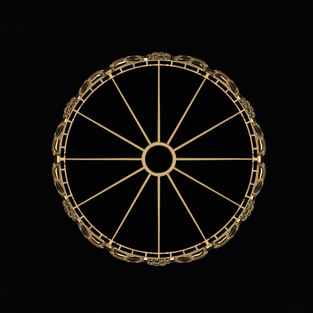 Beautiful Arabic Bangle - In 4 sizes 3D print model_3